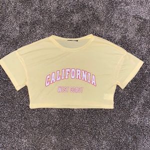 Yellow California Cropped Top